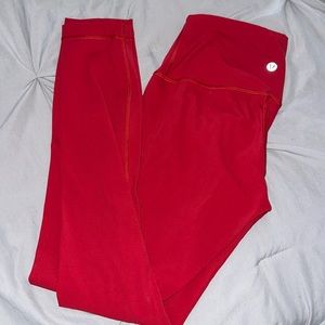 Gently worn Red lululemon Wunder Unders